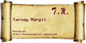 Tarnay Margit névjegykártya