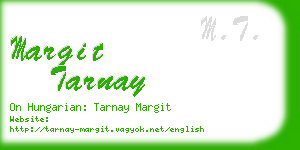 margit tarnay business card